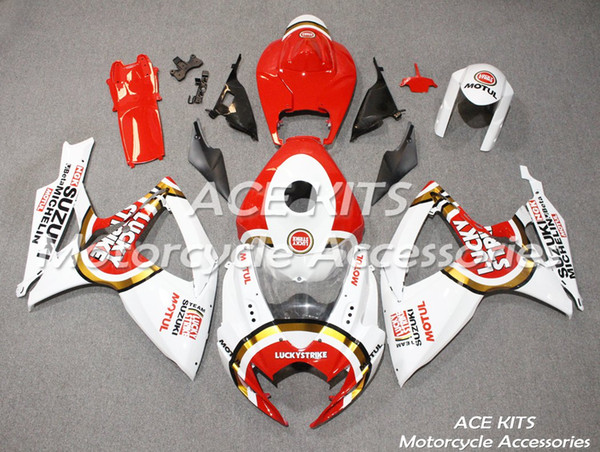 ACE Motorcycle Fairings For SUZUKI GSXR600 R750 K6 2006-2007 Compression or Injection Bodywork White Red No.89