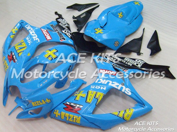 ACE Motorcycle Fairings For SUZUKI GSXR600 R750 K6 2006-2007 Compression or Injection Bodywork Blue White No.124