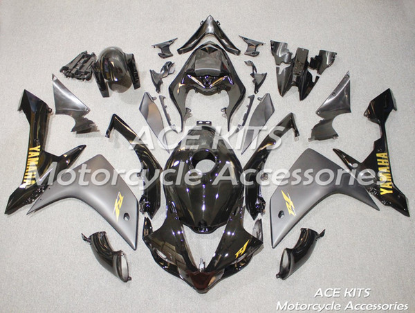 ACE Motorcycle Fairings For YAMAHA YZF R1 2007 2008 Compression or Injection Bodywork wondrous black No.1128