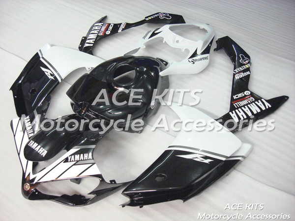 ACE Motorcycle Fairings For YAMAHA YZF R1 2007 2008 Compression or Injection Bodywork astonishing white black No.1122