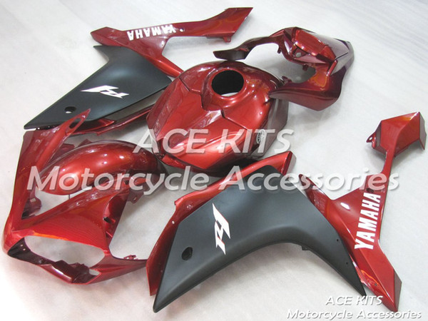 ACE Motorcycle Fairings For YAMAHA YZF R1 2007 2008 Compression or Injection Bodywork astonishing red black No.1117