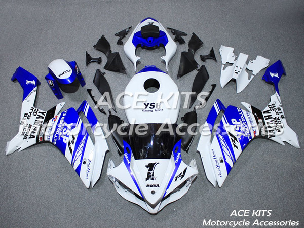 ACE Motorcycle Fairings For YAMAHA YZF R1 2007 2008 Compression or Injection Bodywork wondrous blue white No.1127