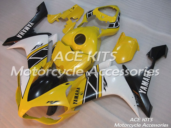 ACE Motorcycle Fairings For YAMAHA YZF R1 2007 2008 Compression or Injection Bodywork astonishing yellow black white No.1126