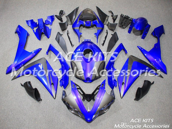 ACE KITS Motorcycle fairing For YAMAHA YZF R1 2007-2008 Injection or Compression Bodywork wondrous gray blue +TANK NO.2117