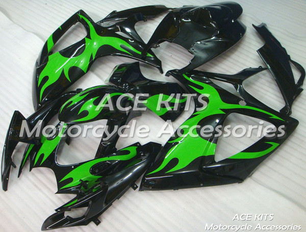 ACE Motorcycle Fairings For SUZUKI GSXR600 R750 K6 2006-2007 Compression or Injection Bodywork Black No.115