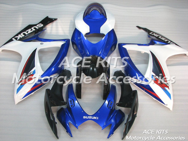 ACE Motorcycle Fairings For SUZUKI GSXR600 R750 K6 2006-2007 Compression or Injection Bodywork Blue White No.122