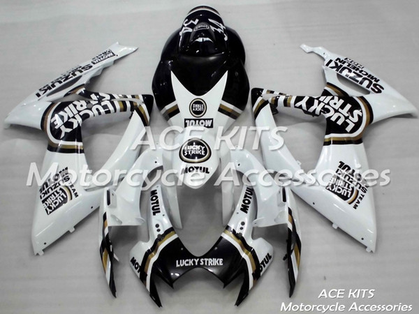 ACE Motorcycle Fairings For SUZUKI GSXR600 R750 K6 2006-2007 Compression or Injection Bodywork White No.102