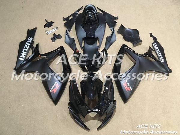 ACE Motorcycle Fairings For SUZUKI GSXR600 R750 K6 2006-2007 Compression or Injection Bodywork Black No.69