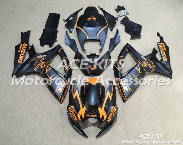 ACE Motorcycle Fairings For SUZUKI GSXR600 R750 K6 2006-2007 Compression or Injection Bodywork Black No.67