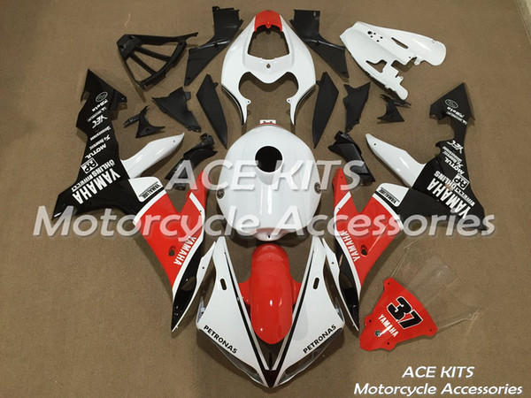 ACE Motorcycle Fairings For YAMAHA YZF R1 2004 2005 2006 Compression or Injection Bodywork stunning red and white +TANK No.1077