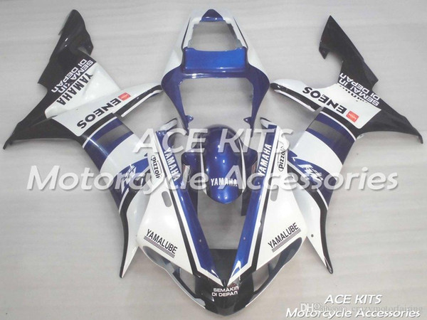 ACE KITS Motorcycle fairing For YAMAHA YZF R1 2002-2003 Injection or Compression Bodywork exciting white blue NO.2047