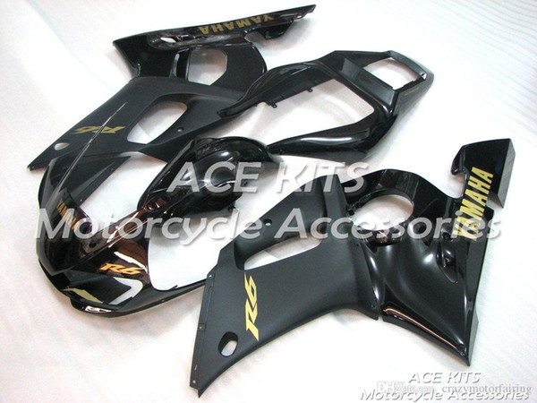 ACE KITS Motorcycle fairing For YAMAHA YZF R6 1998-2002 Injection or Compression Bodywork glamorous black NO.2304