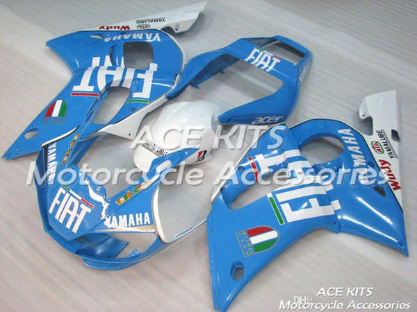 ACE KITS Motorcycle fairing For YAMAHA YZF R6 1998-2002 Injection or Compression Bodywork glamorous Sky Blue NO.2307