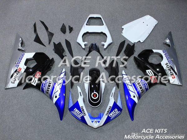 ACE KITS Motorcycle fairing For YAMAHA YZF R6 2003-2005 Injection or Compression Bodywork stunning blue black white NO.2245