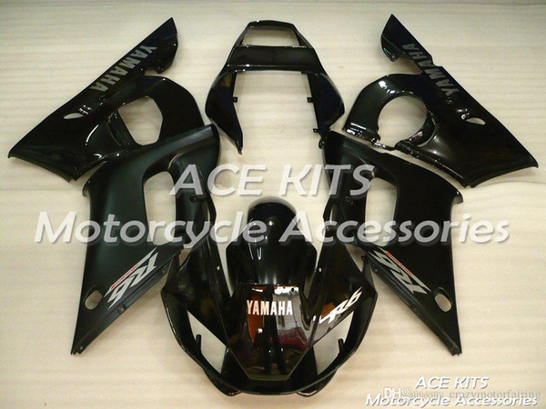 ACE KITS Motorcycle fairing For YAMAHA YZF R6 1998-2002 Injection or Compression Bodywork glamorous black NO.2314