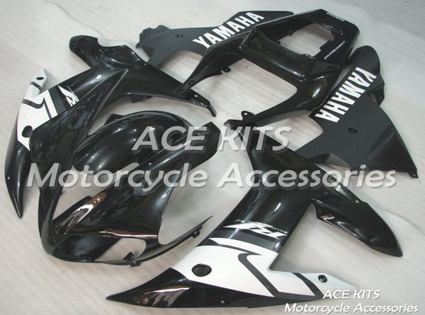 ACE Motorcycle Fairings For YAMAHA YZF R1 2002 2003 Compression or Injection Bodywork astonishing white and black No.1058