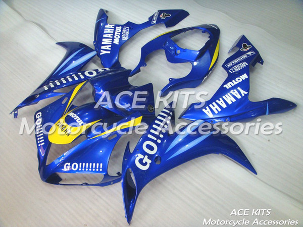 ACE Motorcycle Fairings For YAMAHA YZF R1 2004 2005 2006 Compression or Injection Bodywork shocking blue No.1094