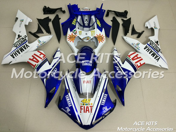 ACE Motorcycle Fairings For YAMAHA YZF R1 2004 2005 2006 Compression or Injection Bodywork stunning blue and white No.1078