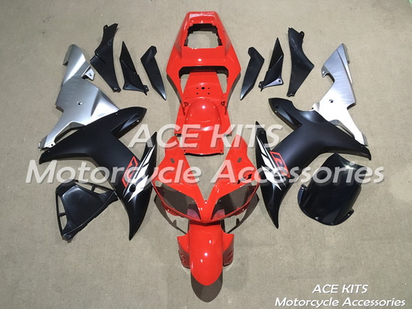 ACE Motorcycle Fairings For YAMAHA YZF R1 2002 2003 Compression or Injection Bodywork astonishing red silver black No.1055