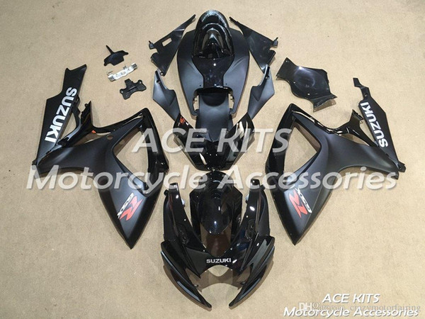 ACE KITS Motorcycle fairing For SUZUKI GSXR600 GSXR750 2006 2007 Injection or Compression Bodywork Black NO.V95