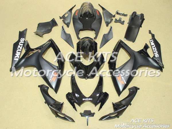 ACE KITS Motorcycle fairing For SUZUKI GSXR600 GSXR750 2006 2007 Injection or Compression Bodywork Black NO.V92