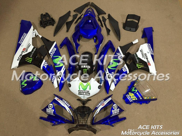 ACE KITS Motorcycle fairing For YAMAHA YZF R6 2006-2007 Injection or Compression Bodywork shocking blue NO.2253