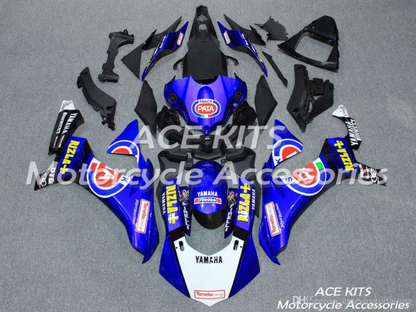 ACE KITS Motorcycle fairing For YAMAHA YZF R1 2015-2016 Injection or Compression Bodywork astonishing blue NO.2236