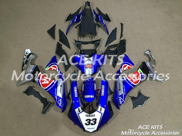 ACE KITS Motorcycle fairing For YAMAHA YZF R1 2015-2016 Injection or Compression Bodywork astonishing blue NO.2219