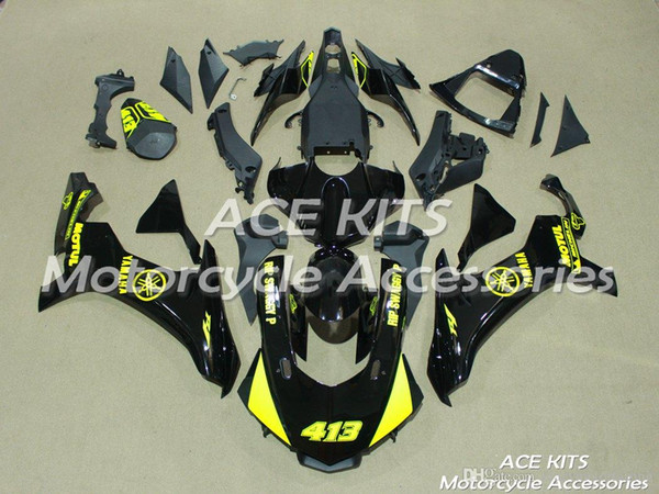 ACE KITS Motorcycle fairing For YAMAHA YZF R1 2015-2016 Injection or Compression Bodywork astonishing black NO.2195