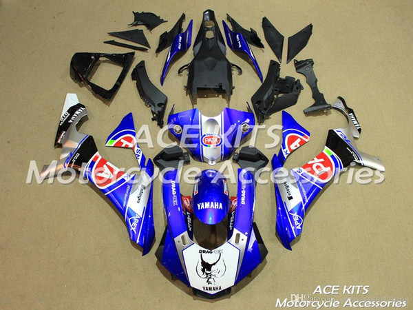 ACE KITS Motorcycle fairing For YAMAHA YZF R1 2015-2016 Injection or Compression Bodywork astonishing blue NO.2198