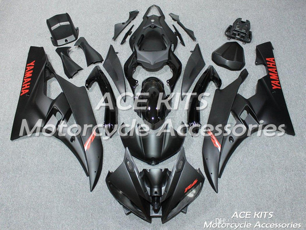 ACE KITS Motorcycle fairing For YAMAHA YZF R6 2006-2007 Injection or Compression Bodywork shocking black NO.2260