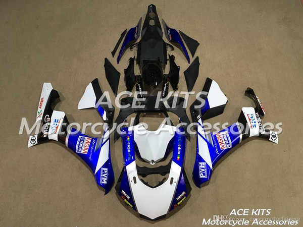 ACE KITS Motorcycle fairing For YAMAHA YZF R1 2015-2016 Injection or Compression Bodywork astonishing blue white NO.2217