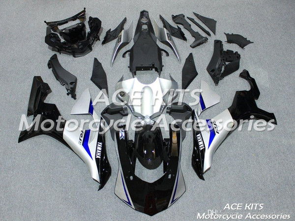 ACE KITS Motorcycle fairing For YAMAHA YZF R1 2015-2016 Injection or Compression Bodywork astonishing silver black NO.2237