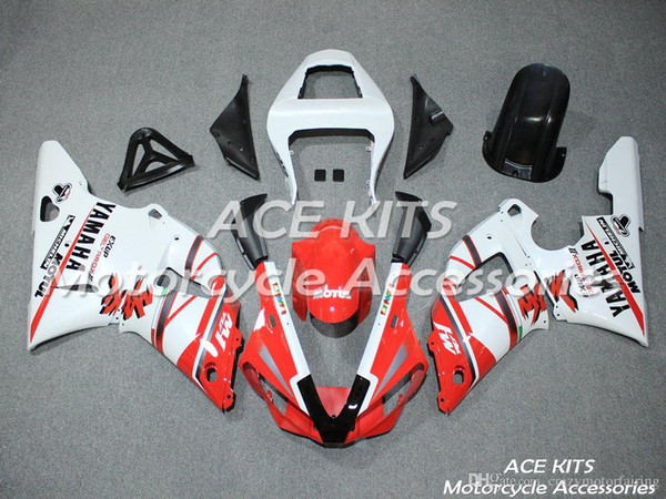 ACE KITS Motorcycle fairing For YAMAHA YZF R1 2000-2001 Injection or Compression Bodywork astonishing white red NO.2037