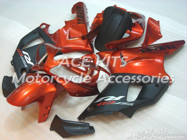 ACE KITS Motorcycle fairing For YAMAHA YZF R1 2000-2001 Injection or Compression Bodywork astonishing orange black NO.2028