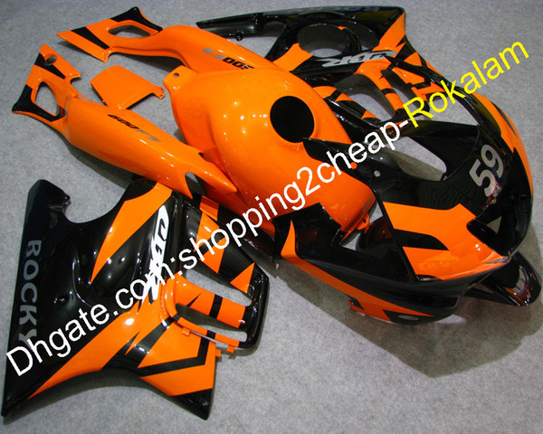 For Honda CBR600 F3 97 98 CBR 600 CBR600-F3 600F CBR600F3 1997 1998 Orange Black Motorcycle Aftermarket Fairing Kit (Injection molding)