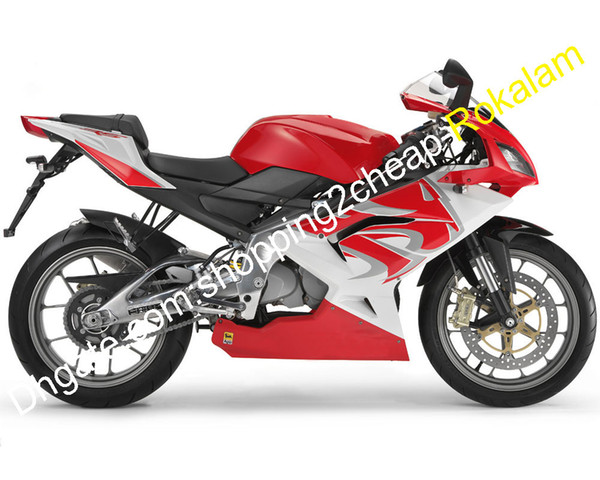 For Aprilia Cowling RS125 R S RS 125 Red White Bodywork Fairings Aftermarket Kit 2006 2007 2008 2009 2010 2011 (Injection molding)