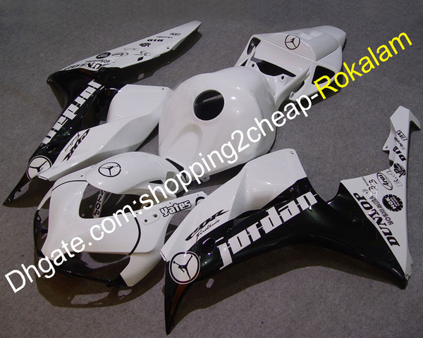 For Honda Fairings CBR1000RR CBR1000 RR 2006 2007 06 07 Motorbike ABS Plastic Black White Bodywork Fairings (Injection molding)