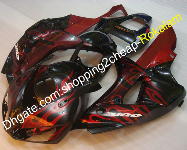 For Honda Cowling CBR1000RR 2006 2007 Fairing 06 07 1000RR CBR1000 RR Red Flame Motorcycle Fairings (Injection molding)