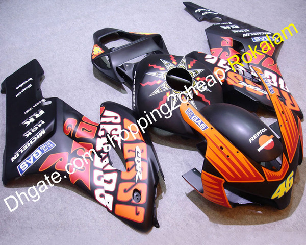 For Honda Cowlings CBR1000 04 05 CBR1000RR 2004 2005 1000RR Motorbike #46 ABS Bodywork Applique Black Fairing (Injection molding)