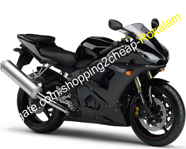 ABS Cowling For Yamaha YZF600 YZF R6 05 YZFR-600 2005 Road Sport Motorbike Black Bodywork Fairing (Injection molding)