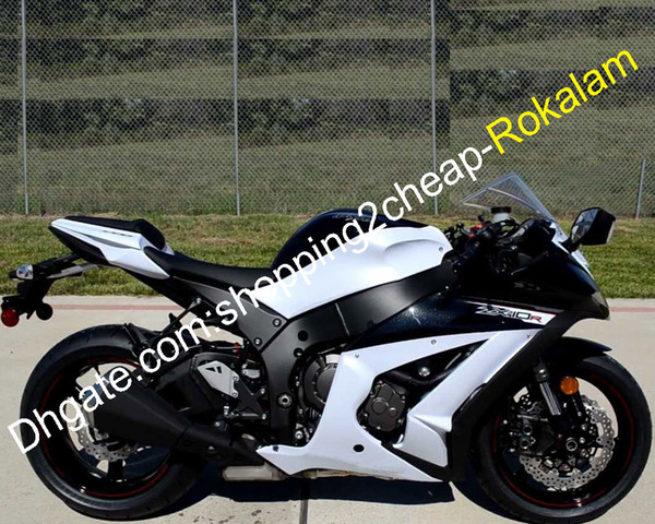 For Kawasaki Cowling Ninja ZX-10R ZX 10R ZX10R 2011 2012 2013 2014 2015 Motorbike White Black Bodywork Fairing Kit (Injection molding)