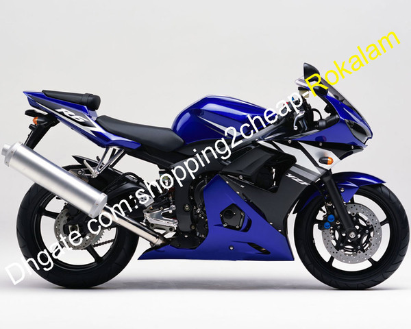 For Yamaha Fairing YZF-R6 YZF R6 YZF600 R6YZF 600 03 04 2003 2004 Sport Motorbike Blue Black Bodywork Cowlings Kit (Injection molding)