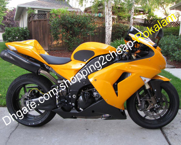 ZX-10R 06 07 Fairing Set For Kawasaki Ninja ZX10R 2006 2007 Yellow Black Sport Motorbike Fairings kit (Injection molding)