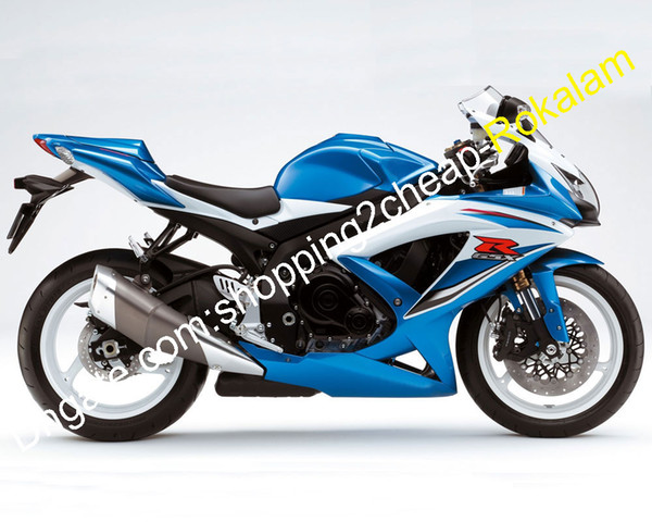 For Suzuki Fairings GSXR 600 750 2008 2009 2010 K8 GSXR600 GSXR750 08 09 10 Popular Fairing White Blue (Injection molding)