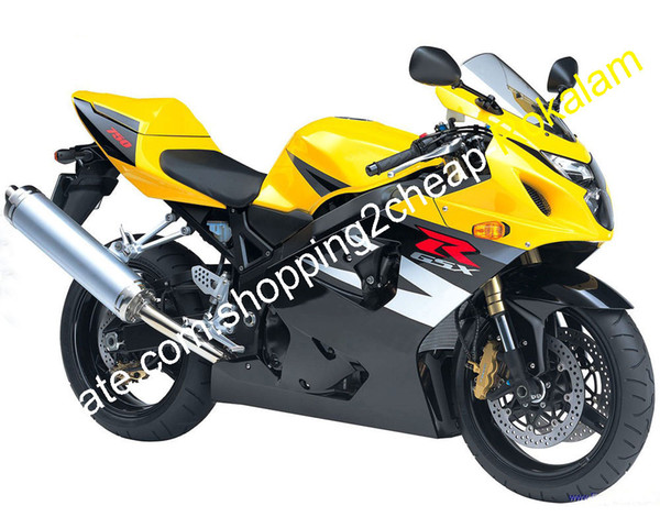 Cowling For Suzuki GSXR600 K4 04 05 GSXR750 GSXR GSX-R 600 750 2004 2005 Motorbike Aftermarket Kit Fairing Yellow Black (Injection molding)