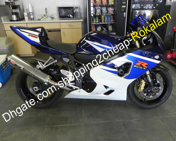 For Suzuki GSXR750 GSXR600 GSXR GSX-R 600 750 K4 04 05 2004 2005 Blue White Motorcycle Fairing (Injection molding)