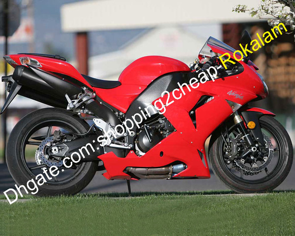 Ninja ZX-10R 06 07 Red Fairings Fit For Kawasaki ZX10R 2006 2007 ZX 10R ABS Fairing kit Set (Injection molding)