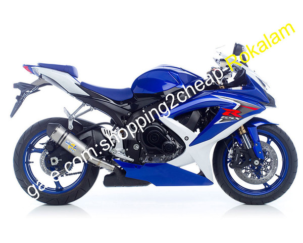 For Suzuki K8 08 09 10 GSX R600 GSXR750 GSXR 600 750 GSXR600 2008 2009 2010 Blue White Fairing (Injection molding)