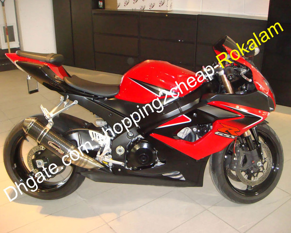 For Suzuki GSX-R1000 2005 2006 K5 GSXR1000 05 06 GSX R 1000 Customized Moto Fairing Kit Red Black (Injection molding)